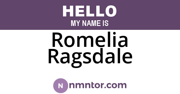 Romelia Ragsdale