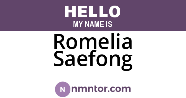 Romelia Saefong