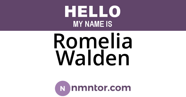 Romelia Walden