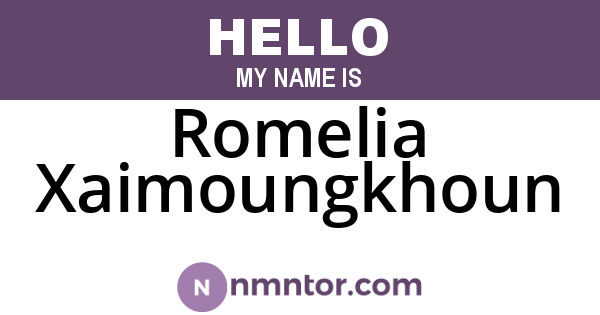 Romelia Xaimoungkhoun