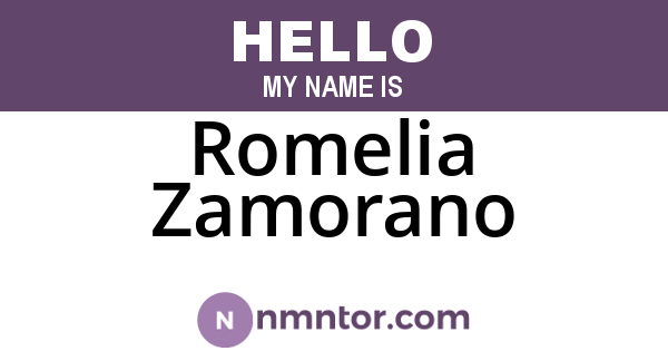 Romelia Zamorano