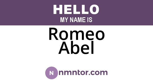 Romeo Abel