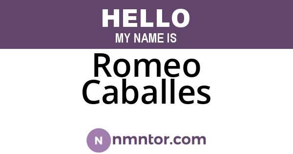 Romeo Caballes