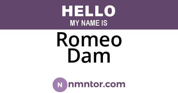 Romeo Dam