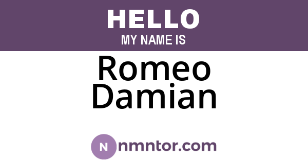 Romeo Damian