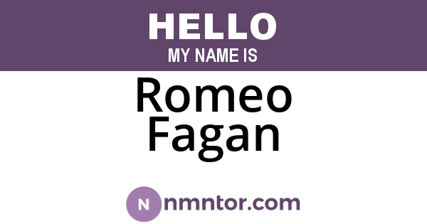 Romeo Fagan