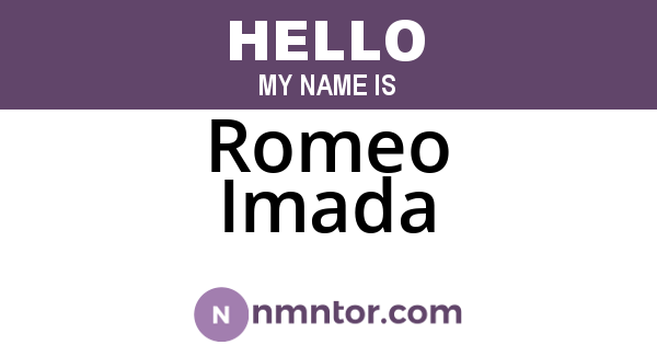Romeo Imada
