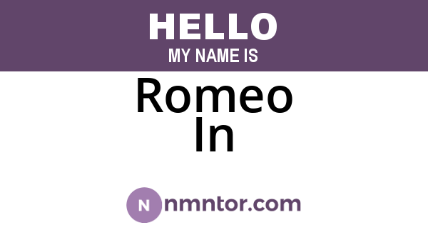 Romeo In