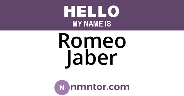 Romeo Jaber