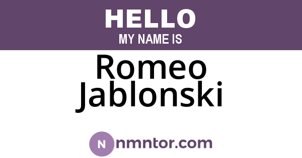 Romeo Jablonski