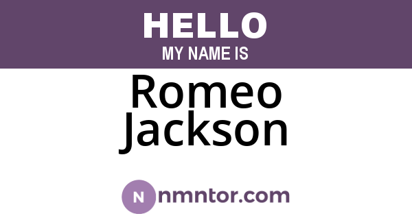 Romeo Jackson