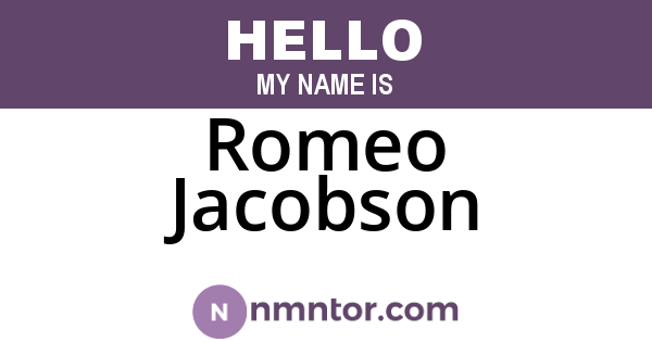 Romeo Jacobson