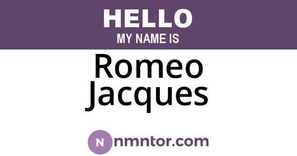 Romeo Jacques