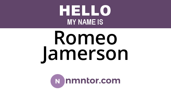 Romeo Jamerson