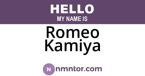 Romeo Kamiya