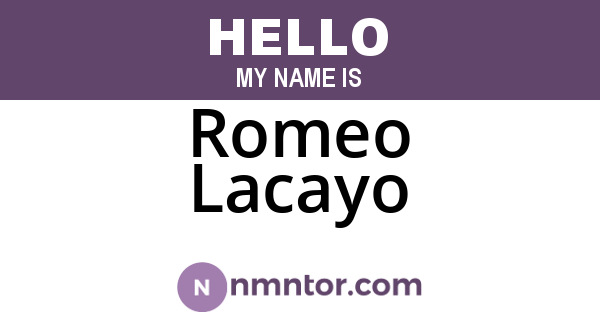 Romeo Lacayo