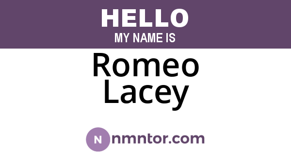 Romeo Lacey