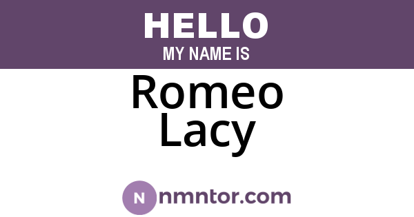 Romeo Lacy