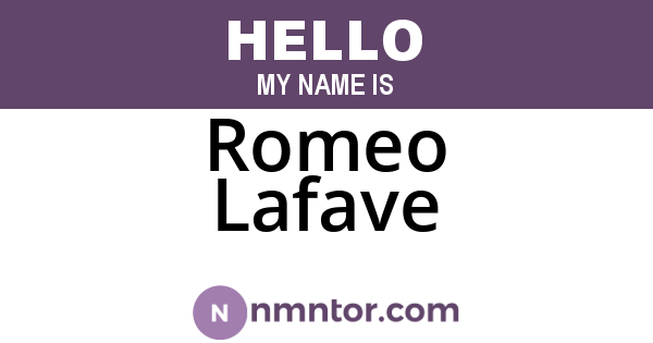 Romeo Lafave