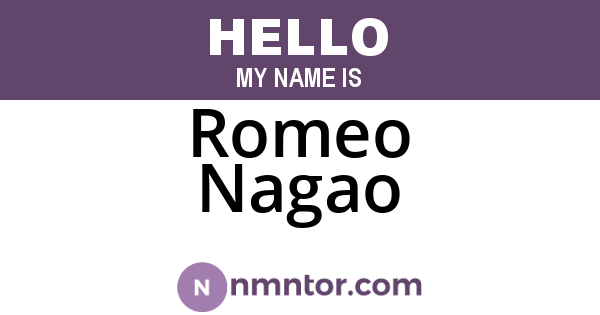 Romeo Nagao