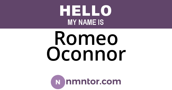 Romeo Oconnor