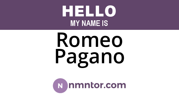 Romeo Pagano
