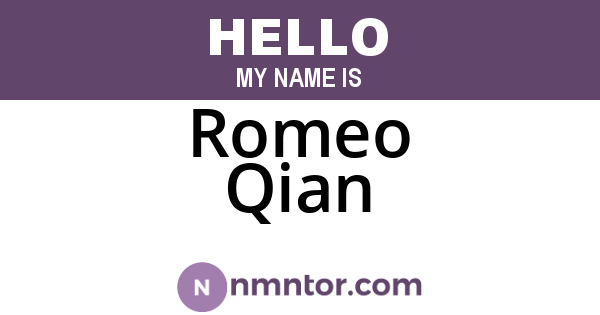 Romeo Qian