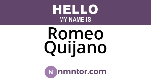 Romeo Quijano
