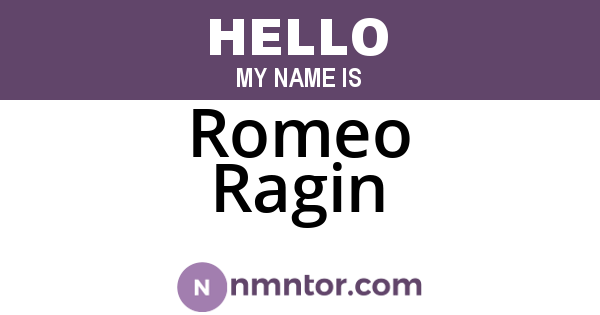 Romeo Ragin