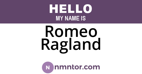 Romeo Ragland