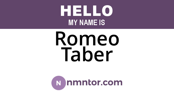 Romeo Taber