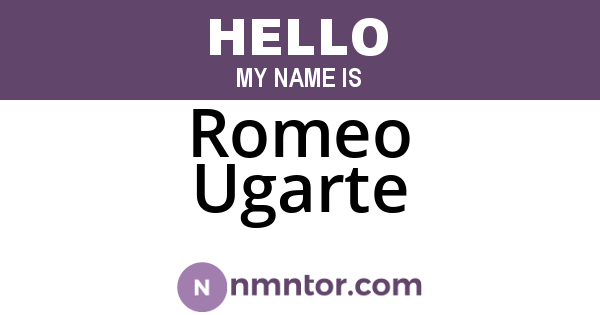 Romeo Ugarte