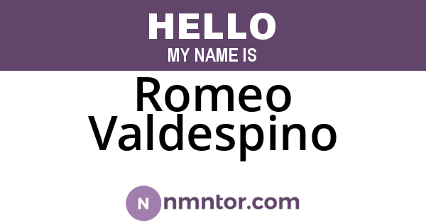 Romeo Valdespino