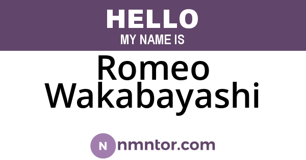 Romeo Wakabayashi