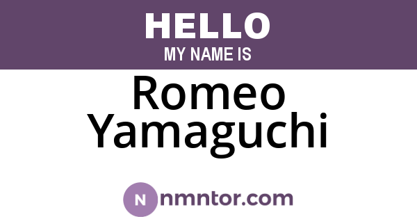 Romeo Yamaguchi