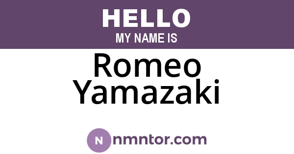 Romeo Yamazaki