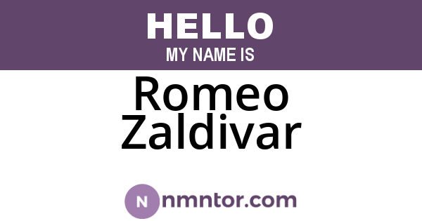 Romeo Zaldivar