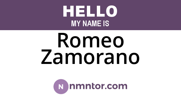 Romeo Zamorano