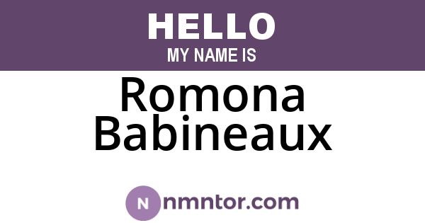 Romona Babineaux