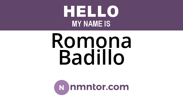 Romona Badillo
