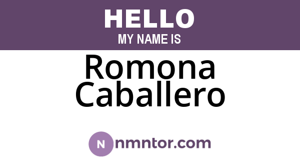 Romona Caballero