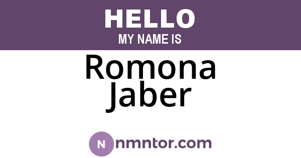 Romona Jaber