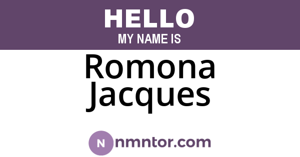 Romona Jacques
