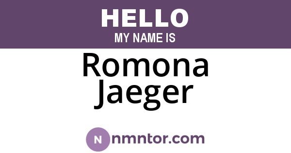 Romona Jaeger