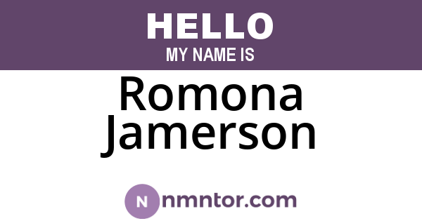 Romona Jamerson