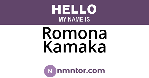 Romona Kamaka