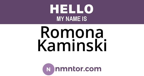 Romona Kaminski