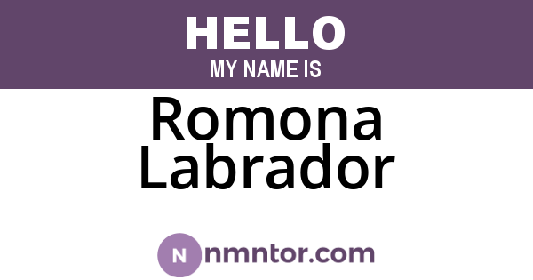 Romona Labrador