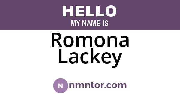 Romona Lackey