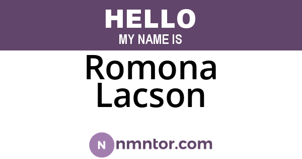 Romona Lacson